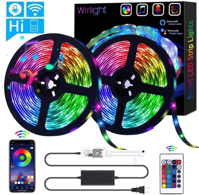 80 CRI 5m 10m 20m Wifi Smart Led Strip Light con control remoto de la aplicación RGB Luz ambiental