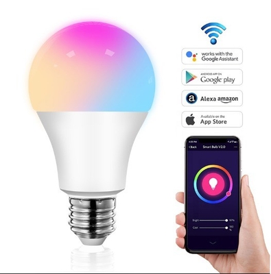 2835 SMD Chip LED Wi-Fi RGB bombilla LED con control de la aplicación Tuya y función de atenuación