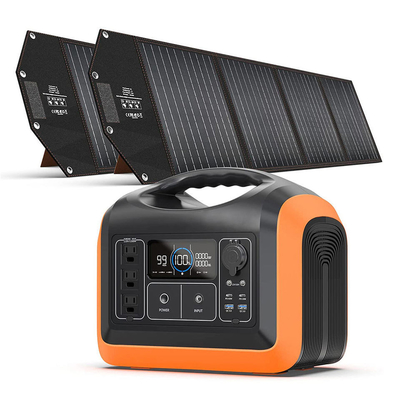Estación de energía solar portátil 600W 595.2Wh para al aire libre Acampada Viajes Caza Apagado