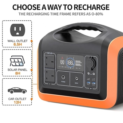 Apoyo de carga rápida 1200w Batería portátil con central eléctrica con panel solar para exteriores