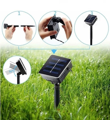 200LED RGB bombillas de jardín solar resistente al agua Iluminación de cuerda de Navidad para exteriores IP65