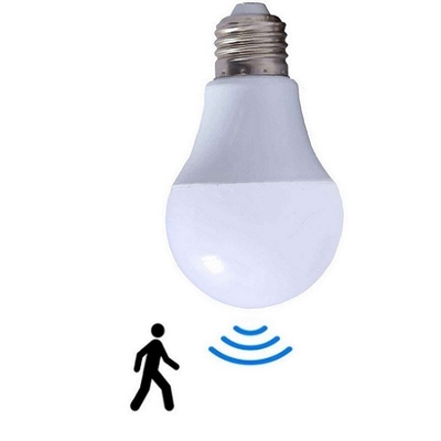 Bulbo de sensor inteligente E27 Sensor de luz diurno-nocturno Bulbo LED con detección de movimiento por radar PIR