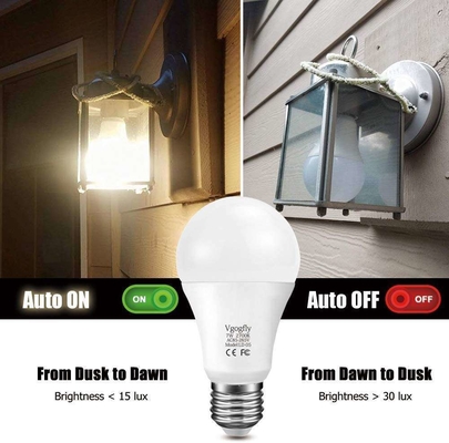 Bulbo de sensor inteligente E27 Sensor de luz diurno-nocturno Bulbo LED con detección de movimiento por radar PIR