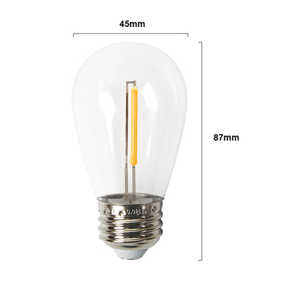 Pc Aluminio Led Single Filament Bulb S14 para el control de voz en el parque temático Casa de Fiestas
