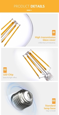 Alta luminosidad 12V 8W E27 A60 bombilla Edison para funciones de trabajo y necesidades de iluminación decorativa