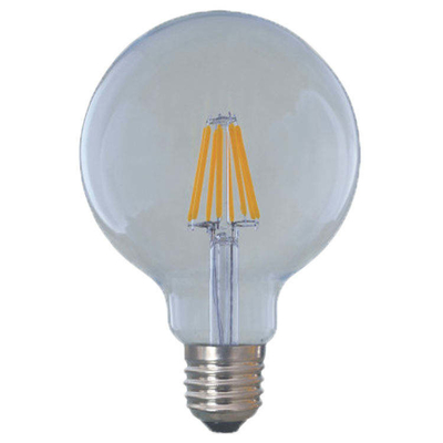 110 lm/w E26 E27 9W G125 G95 bombilla de filamento LED con función de atenuación y vidrio ámbar