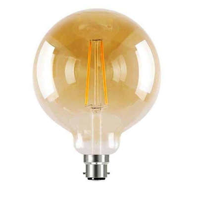 110 lm/w E26 E27 9W G125 G95 bombilla de filamento LED con función de atenuación y vidrio ámbar
